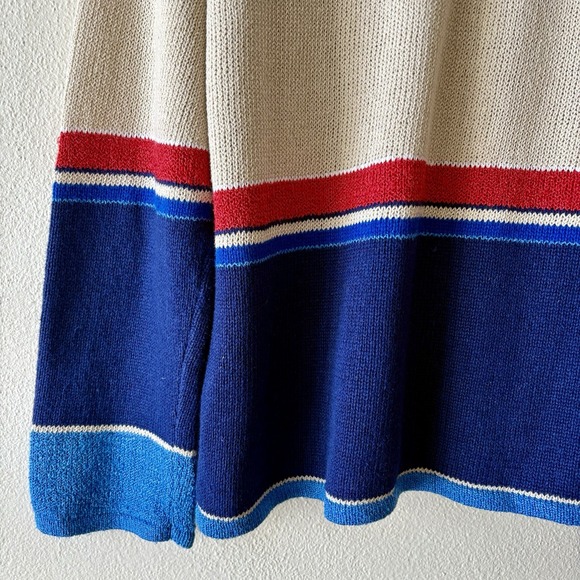 Susan Bristol Cardigan Sweater Women's XL Floral Colorblock Vintage Ramie Silk - Picture 5 of 8